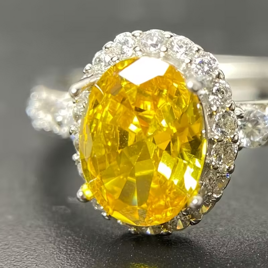 3.3g Exquisite Luxury 925 Sterling Silvery Classic Cubic Synthetic Zirconia Ring for Men and Women