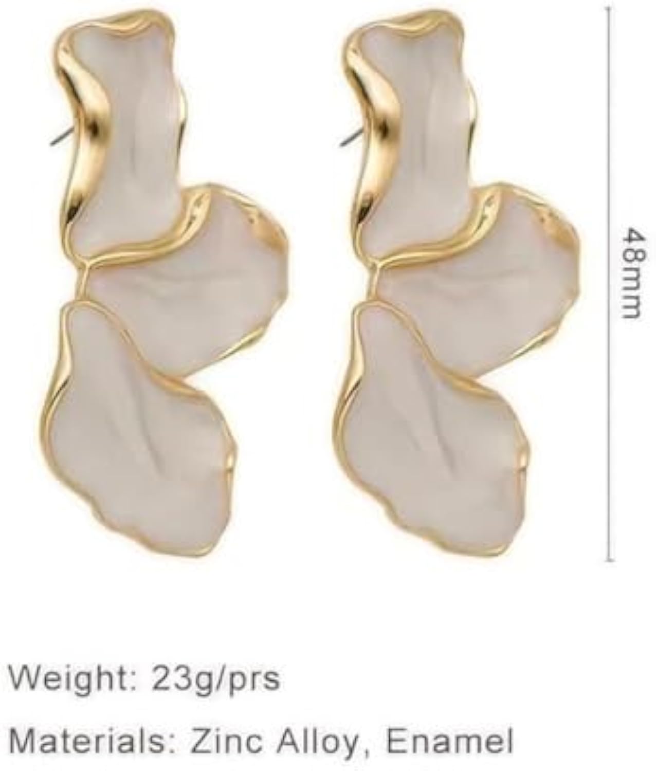 Irregular Petal Earring For Women Stainless Steel Unique Statement Flower Dangle Earrings Trendy Jewelry Gift