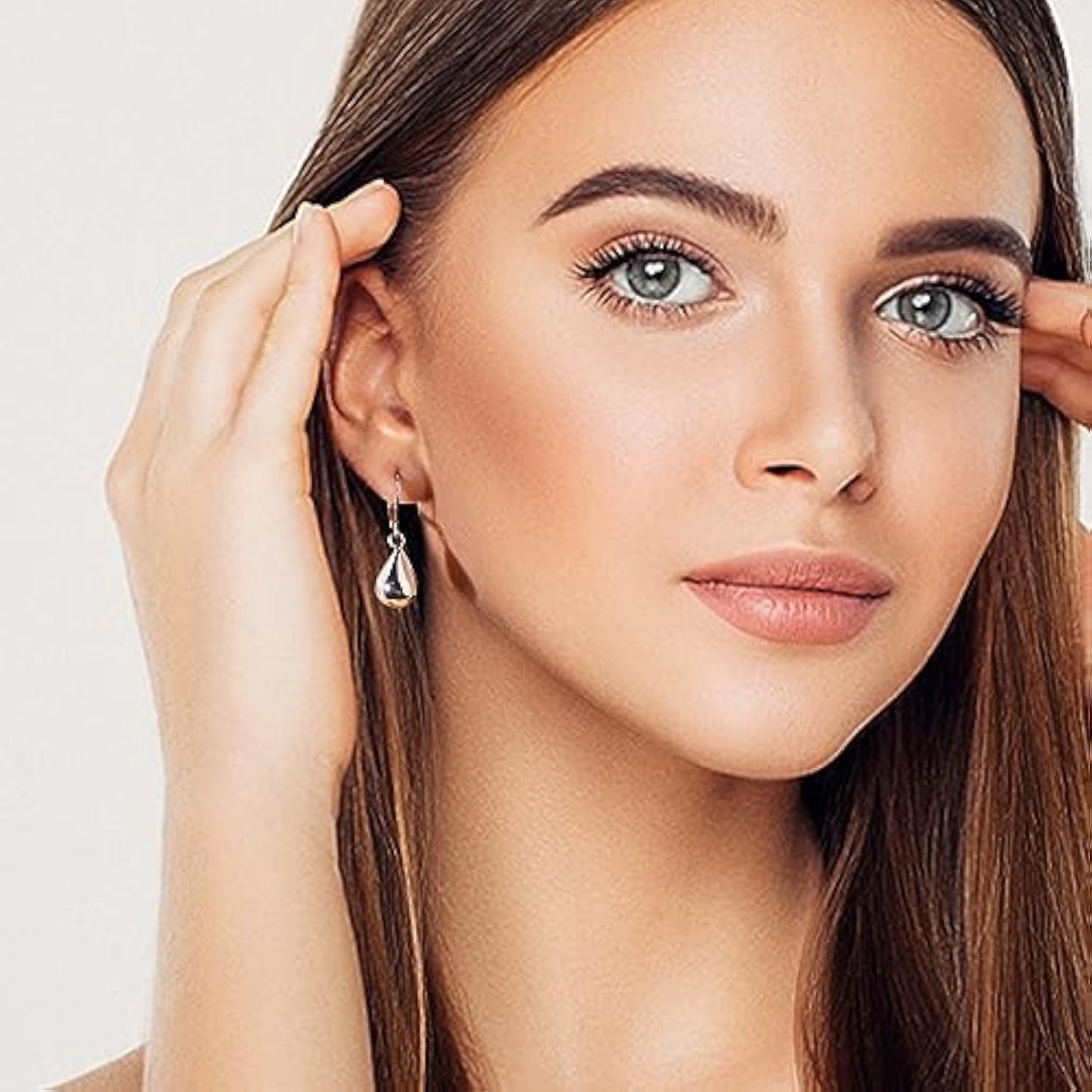 925 Sterling Silver Teardrop Leverback Earrings for Women Girls Waterdrop Tear Drop Dangle Earrings Jewelry Hypoallergenic Silver Teardrop Leverback Dangle Earring for Women